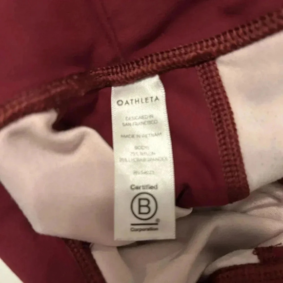 Athleta Affirmation 7/8 Dark Garnet Red Floral
Tights Powervita Size XXS 446687. - Picture 8 of 9
